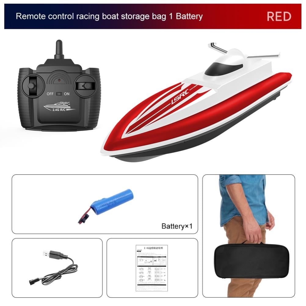 Racing Boat Remote Control Speedboat Electric Rc Boat Waterproof 2.4G Kids Remote Control Speedboat 4 Channels High Speed Racing Boat Rechargeable Electric RC Boat Walmart