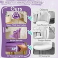 thumbnail image 3 of HYJY Petal Makeup Vanity Chair with Back,Flower Cute Girls Desk Chair Comfy No Wheels,Modern Dining Chair,Small Accent Chair with Adustable Gold Legs&Bow Pillow for Home Office,Bedroom,Velvet,Purple, 3 of 18