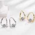 thumbnail image 4 of Colorful Lymphatic Huggie Hoop Earrings for Women Zircon Rhinestone Dainty Fashion Jewelry 4 pack, 4 of 4