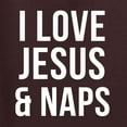 thumbnail image 6 of Wild Bobby, I Love Jesus & Naps Inspirational/Christian Unisex Graphic Hoodie Sweatshirt, Brown, Large, 6 of 6
