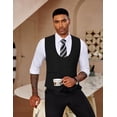 thumbnail image 2 of COOFANDY Men's Formal Suit Vest Slim Fit Dress Vest Double Breasted Waistcoats for Tuxedo, 2 of 6