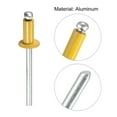 thumbnail image 4 of Unique Bargains Rivets Plats Ronds en Aluminium 4mm x 8mm, Ton Or, Lot de 100, 4 of 5