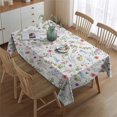 thumbnail image 2 of Spring Flower Botanical Tablecloth,Wipeable Polyester Table Cover for Rectangle Tables,Foldable Table Cloths Fitted Tablecloths for Dining Room Camping Indoor Outdoor, 2 of 5