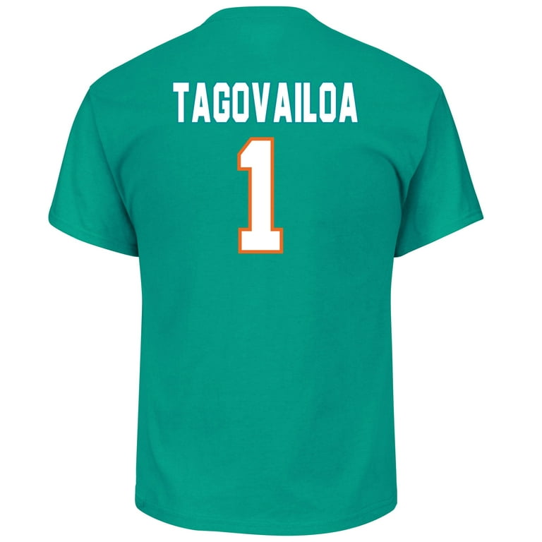 Men's Tua Tagovailoa Aqua Miami Dolphins Big & Tall Eligible