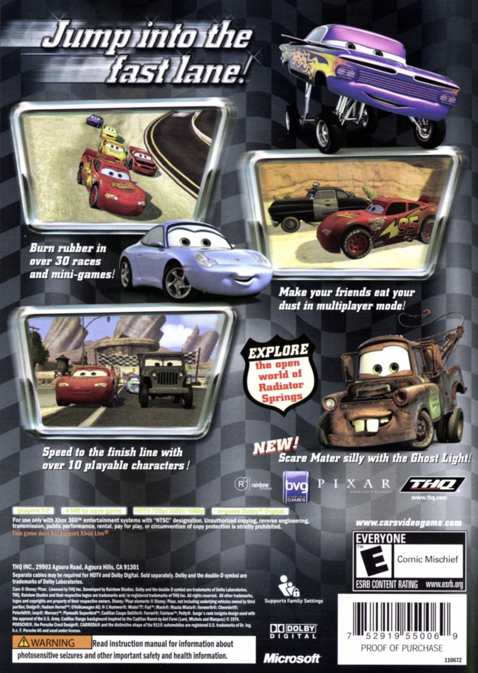 grind invoer Extreme armoede THQ Disney/Pixar Cars (Xbox 360) - Walmart.com