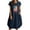 Navy womens independence day dresses, variant on Wycnly Womens Independence Day Dresses Casual Loose Pocket Cotton Linen 4th of July Patriotic Midi Dresses Fashion American Flag Print Round Neck Short Sleeve Knee-Length Summer Dress Black l