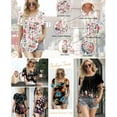 thumbnail image 7 of ONLYSHE Women's Plus Size Short Sleeve T Shirts Floral Dressy Tops Casual V Neck Tunic Blouse for Women, 7 of 7