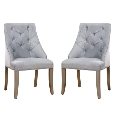 2pcs silver flannelette cushioned dining product