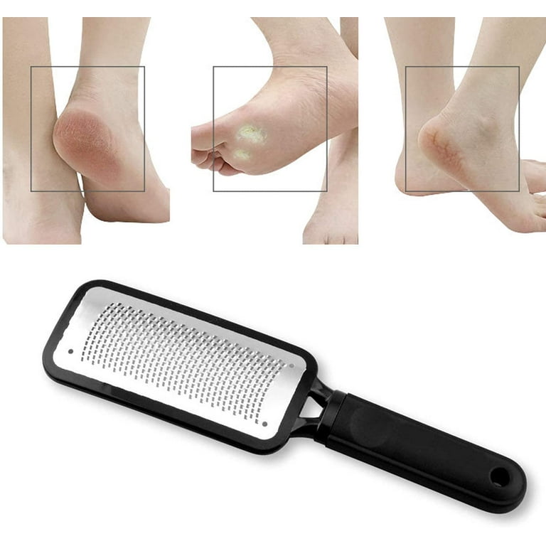 Foot File Callus Remover for Feet - Heel Scraper & Shower Foot Scrubber  Pedicure Foot Buffer for Soft Feet - Pine Green/Double Layer 