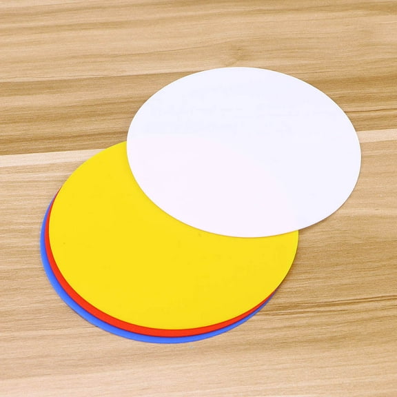 Masteelf 6 Pcs Round Silicone Jar Gripper Pads Multi Purpose Heat Resistant Coasters Non Mats Random Color