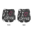 thumbnail image 5 of Xecao's I Love Coffee for a double-layer running short for women, perfect for gym, tennis, and more, featuring a convenient pocket., 5 of 9