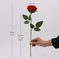 thumbnail image 3 of 12 Pcs Artificial Silk Rose Flower, Faux Fake Long Stems Rose Bouquet for Wedding Arrangement Decoration, Bridal Bouquet, Party, Office, Home Décor(Red), 3 of 7