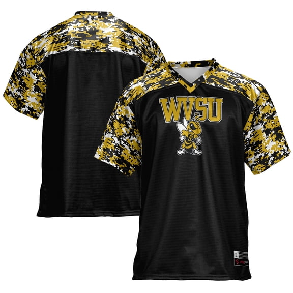 Men's GameDay Greats Black West Virginia State Yellow Jackets Football Jersey