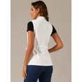 thumbnail image 4 of DARING DIVA Women Functional Pockets Drawstring Waist Cargo Vest M White, 4 of 6