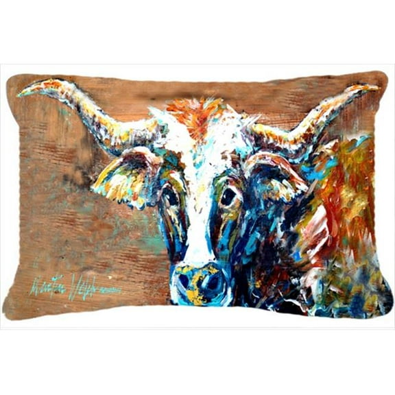 On The Loose Brown Cow Indoor & Outdoor Fabric Decorative Pillow