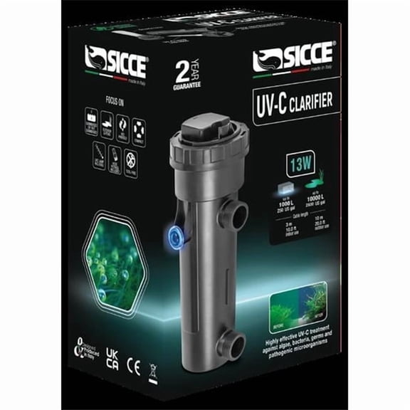 Sicce UV-C 13 Watt Clarifier Pond - 20 ft Cable