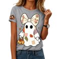 thumbnail image 2 of Leey-World Halloween Shirt Women Fall Shirts for Women Pumpkin Graphic T Shirts Cute Halloween Tops Thanksgiving Tee, 2 of 5