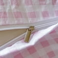 thumbnail image 7 of Pink Gingham King Duvet Cover Set, Pink Plaid Comforter Cover Set, 3 Pieces Checked Bedding Set (Pink Gingham, King), 7 of 7
