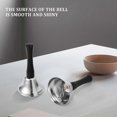 thumbnail image 4 of 24 Pieces Hand Silver Steel Service Handbells Black Wooden Handle Diatonic Metal Musical Percussion, 4 of 5