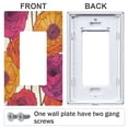 thumbnail image 3 of Yayeee Rocker Switch Wall Plate 3-Gang 6.5"x4.6" Home Decorative Outlet Cover, Purple Hand Drawn Floral, 3 of 6