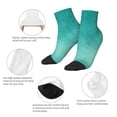 thumbnail image 5 of Rateoe Teal Turquoise1 Pattern Quarter Crew Socks,Toe Seamed Ankle Socks,Cotton Cushioned Breathable Athletic Crew Sports Socks, 5 of 7