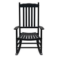 thumbnail image 2 of IVV Outdoor Rocking Chair, Porch Rocker with Contoured Seat and High Backrest for Patio,Backyard,Garden, 385 lbs Support (Black), 2 of 10