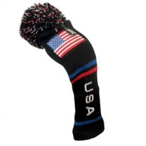 USA Flag Pom Pom Head Cover Available in Driver, Fairway/Hybrid or Putter size (each sold separately) (Fairway/Hybrid)