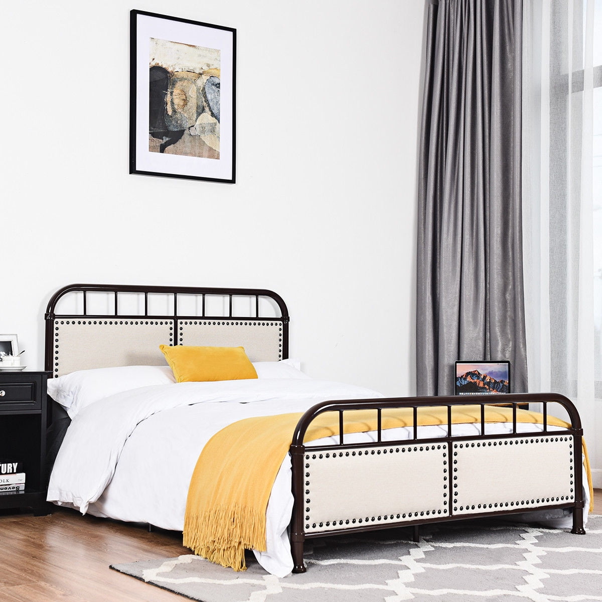 full size upholstered bed