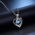 thumbnail image 4 of Xihbxyly Conjunto de Collar de Corazón, Conjunto de Joyas Bañadas En Plata, Colgante de Circonita Brillante, Elegante Regalo para Mujer, Regalo de Aniversario de Cumpleaños, Símbolo de Amor Infinito,, 4 of 5