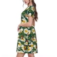 thumbnail image 2 of Balery Sunflowers And Butterflies Pattern Womens Dresses Loose Short sleeve Sundresses Swimsuit Coverup 2025 Summer Casual Dress for Women - A-Line Swing Dress, 2 of 6