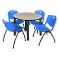 thumbnail image 2 of Regency Kee 48 in Round Breakroom Table- Beige Top, Black Legs, 4 M Stack Chairs- Black, 2 of 2