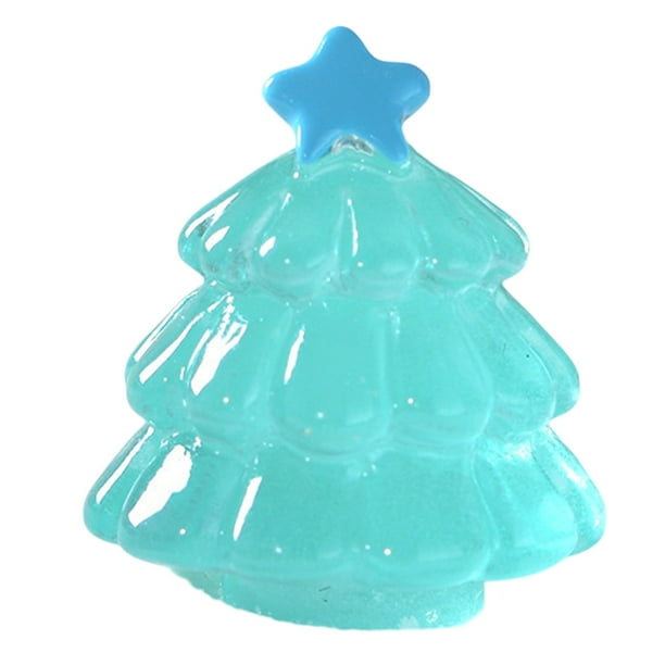 Figura de muñeco de nieve navideño con luz brillante | Escultura de resina coleccionable para decoración de escritorio - Lindo adorno de luz nocturna (árboles de Navidad)