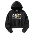 thumbnail image 3 of Sudadera con capucha para mujer, sudadera con capucha, ajuste holgado, ropa deportiva con estampado de letras simples, color negro XL, 3 of 8