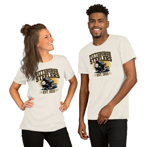 Pittsburgh football shirts for women, Ladies Game Day Tee XS-3XL (Vintage White, XS)