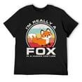 thumbnail image 2 of Charlylifestyle Colorful Retro I'M Really A Fox In A Human Costume Short Sleeve T-shirt for Men and Women, 2 of 5