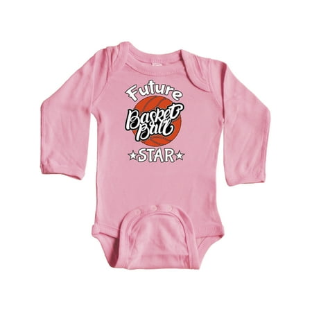 

Inktastic Future Basketball Star Gift Baby Boy or Baby Girl Long Sleeve Bodysuit