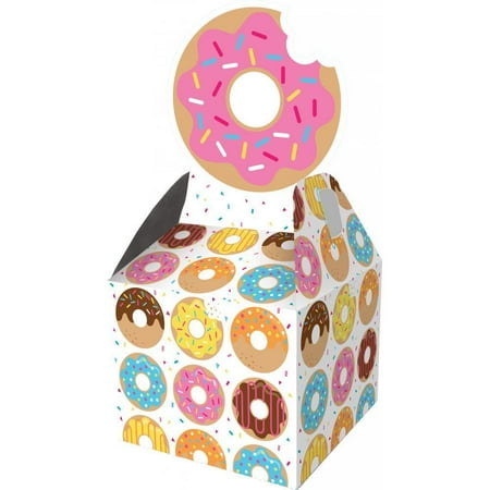 Donut Box - Creative Converting Donut Time Favor Boxes, 8 ct