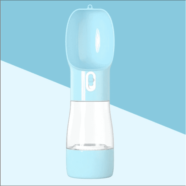 Botellas de agua para perros, botellas de agua para mascotas multifuncionales para perros y gatos, botellas de agua para viajes para perros con bocadillos, azules PenghuiLiu 9024719110233