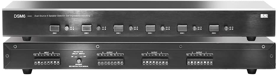 6 zone speaker selector