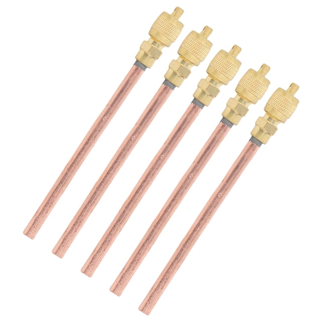 Air Conditioner Service Valve, Easy Installation Threaded Connector Charge Needle Valve Rugged 10PCS for Freezer