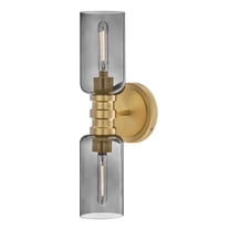 85612LCB-SM Lark Naomi - 10W 2 LED Medium Wall Sconce-16 Inch Tall and 5 Inch Wide-Smoked Glass Color