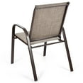 thumbnail image 4 of Costway 2PCS Patio Chairs Dining Chair Deck Yard W/Armrest Gray, 4 of 11