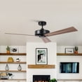 thumbnail image 4 of Ceiling Fan without Light and Wall Control, 52 Inch Black Ceiling Fan, 4-speed DC Motor,  Modern Ceiling Fan for Bedroom, Living Room, 4 of 11