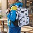 thumbnail image 2 of KUIFORTI Horse Black Toddler Backpack Boys Kids School Bag with Multiple Storage Pockets Adjustable Straps 13.5 Inch for Preschool Kindergarten Daily Use, 2 of 7