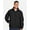 Black/ Black, variant on Harriton M740 Unisex Fleece Lined Nylon Jacket-Navy/ Black-XS