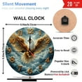 thumbnail image 3 of Golden Eagle Clock 10-Inch Silent Wooden Wall Clock, Battery Operated (AA Batteries Not Included), Artistic Home Decor, 3 of 8
