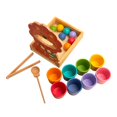 thumbnail image 3 of Bolas de madera en tazas Juguetes sensoriales de educación temprana Regalos Habilidad motora fina Juguetes de bolas de madera Clasificación y conteo, 3 of 9