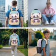 thumbnail image 2 of Yuyamidu Cute Panda Backpack and Lunch Box for Girls 6-8/8-10/10-12 Primary School Bookbag with Lunch Bag Pencil Box Bookmarks for 3rd Grade/4th Grade School Bag Lunch Tote, 5 in 1, 2 of 8