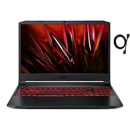 acer Nitro 5 15.6" FHD IPS 144Hz Premium Gaming Laptop, 11th Gen Intel 6-Core i5-11400H Upto 4.5GHz, 64GB RAM, 2TB PCIe SSD, NVIDIA GeForce RTX 3050Ti, Backlit Keyboard, Windows 11 Pro   HDMI Cable