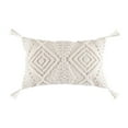 thumbnail image 1 of Housse de Coussin Tissée en Macramé Boho avec Pompons pour 30x50 B, 1 of 8